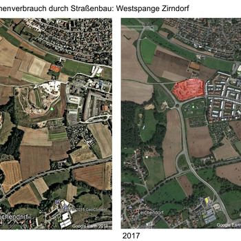 Flächenverbrauch Zirndorf Flächenverbrauch und -zerschneidung Zirndorf Westspange