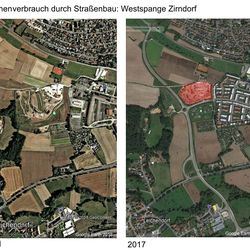 Flächenverbrauch Zirndorf Flächenverbrauch und -zerschneidung Zirndorf Westspange