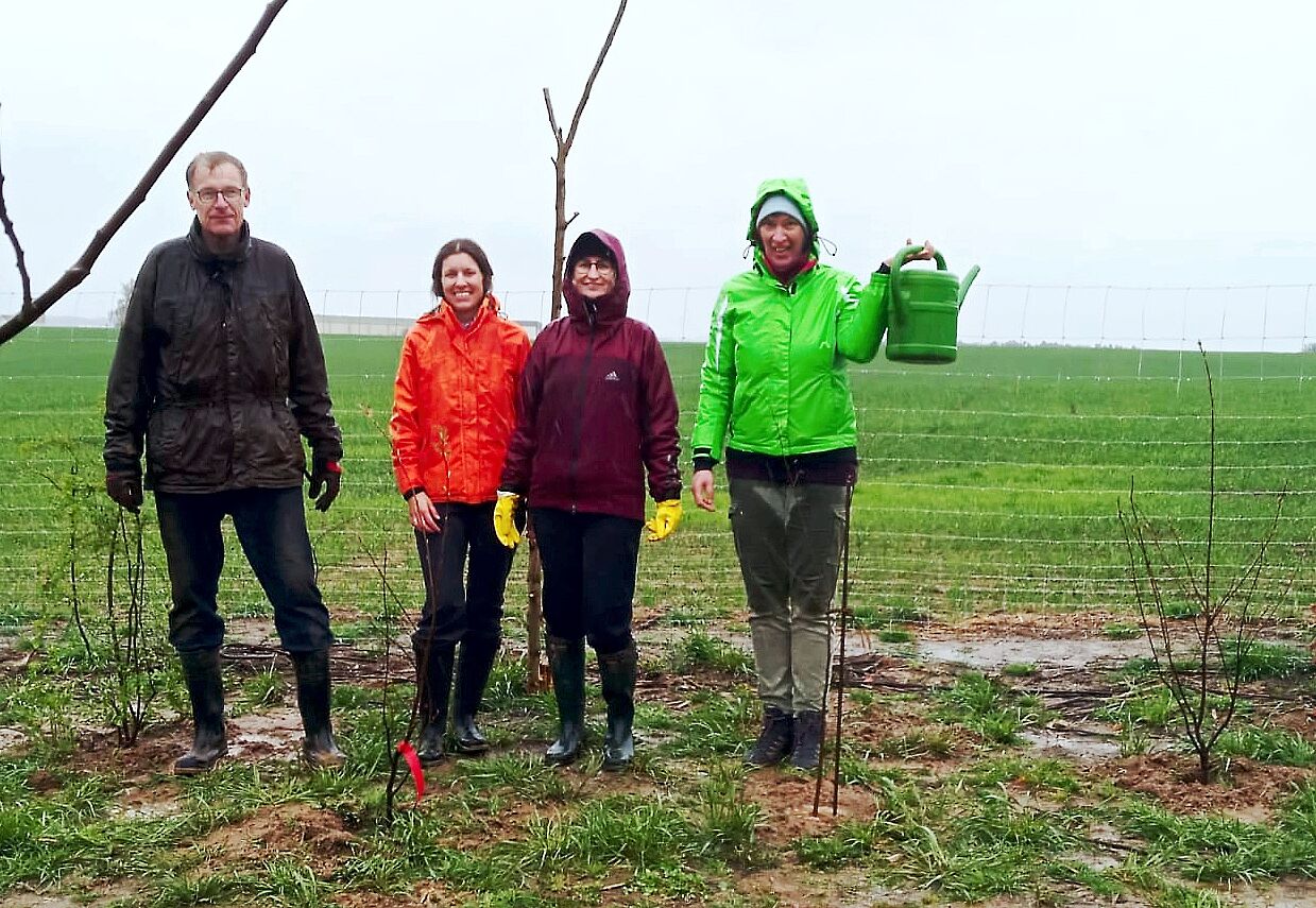 Menschen im Regen